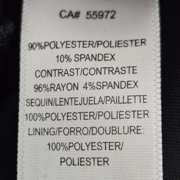 LAUNDRY by Design Velvet Sequin Shift Dress Women’s 6 Black Cut Out Knee Length - Picture 6 of 11